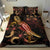 FiJi Polynesian Bedding Set - Turtle With Blooming Hibiscus Gold - Polynesian Pride