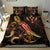 Kosrae Polynesian Bedding Set - Turtle With Blooming Hibiscus Gold - Polynesian Pride