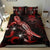 Tuvalu Polynesian Bedding Set - Turtle With Blooming Hibiscus Red - Polynesian Pride