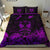 Maori Aotearoa Rugby Haka Bedding Set New Zealand Silver Fern - Purple - Polynesian Pride