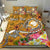 Pohnpei Custom Personalised Bedding Set - Turtle Plumeria (Gold) Gold - Polynesian Pride