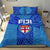 Blue Bedding Set Fiji Rugby Polynesian Waves Style - Polynesian Pride