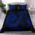 Hawaiian Anchor Poly Tribal Hibiscus Polynesian Bedding Set Blue - Polynesian Pride