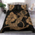 Hawaiian Anchor Poly Tribal Hibiscus Polynesian Bedding Set Gold - Polynesian Pride