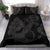 Hawaiian Anchor Poly Tribal Hibiscus Polynesian Bedding Set Gray - Polynesian Pride