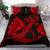 Hawaiian Anchor Poly Tribal Hibiscus Polynesian Bedding Set Red - Polynesian Pride