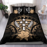 Kosrae Duvet Cover Set - Kosrae Flag & Brown Hibiscus - Polynesian Pride