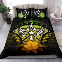 Kosrae Duvet Cover Set - Kosrae Flag & Reggae Hibiscus - Polynesian Pride