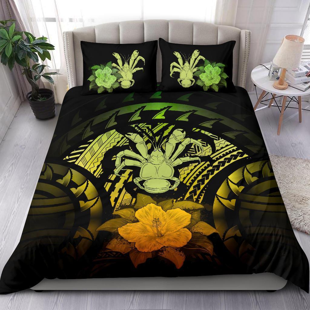 Niue Duvet Cover Set - Coconut Crab & Reggae Hibiscus - Polynesian Pride