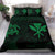 Hawaiian Map Kanaka Maoli Turtle Polynesian Bedding Set Green - Polynesian Pride