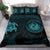 Hawaiian Flag Turtle Polynesian Bedding Set Blue - Polynesian Pride