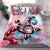 Hawaiian Wave Hibiscus Watercolor Turtle Polynesian Bedding Set - Polynesian Pride