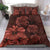 Hawaiian Map Hibiscus Flowers Vintage Polynesian Bedding Set Red - Polynesian Pride