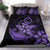 Hawaiian Anchor Plumeria Hamerhead Shark Polynesian Bedding Set - Purple - Polynesian Pride