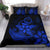 Hawaiian Anchor Plumeria Hamerhead Shark Polynesian Bedding Set - Blue - Polynesian Pride