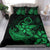 Hawaiian Anchor Plumeria Hamerhead Shark Polynesian Bedding Set - Green - Polynesian Pride