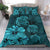 Hawaiian Map Turtle Hibiscus Polynesian Vintage Bedding Set Turquoise - Polynesian Pride