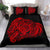 Hawaiian Turtle Hibiscus Polynesian Bedding Set Simple Red - Polynesian Pride