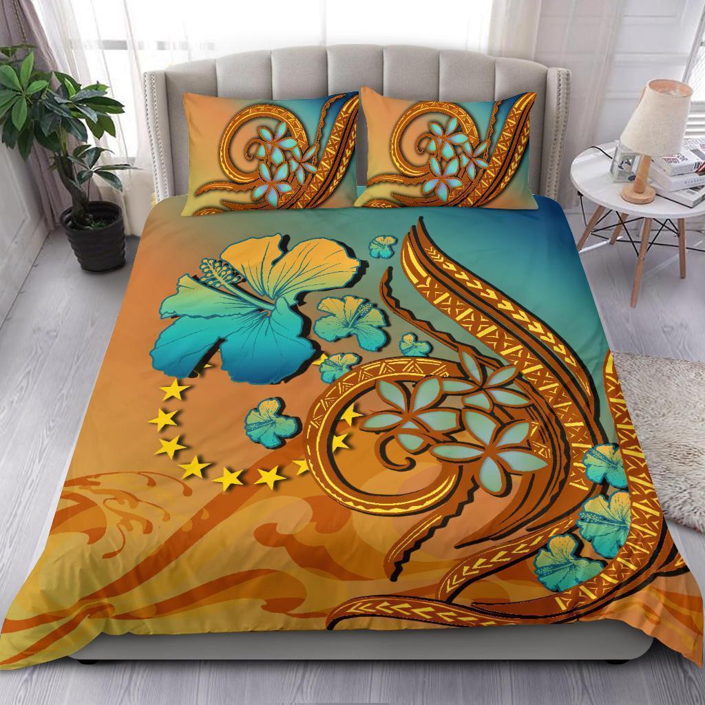 Cook Islands Bedding Set Sunset Glow Orange - Polynesian Pride