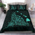 Hawaiian Map Rays Turle Polynesian Bedding Set - Green Vintage - Polynesian Pride