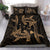 Hawaiian Map Hamerhead Shark Yin Yang Polynesian Bedding Set - Gold - Polynesian Pride