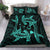 Hawaiian Map Hamerhead Shark Yin Yang Polynesian Bedding Set - Tourquoise - Polynesian Pride