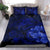 Hawaiian Hibiscus Whale Turtle Dance Polynesian Bedding Set - Blue - Polynesian Pride