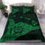 Hawaiian Map Shaka Green Polynesian Bedding Set - Polynesian Pride