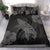 Hawaiian Map Whale Swim Hibiscus Polynesian Bedding Set - Gray - Polynesian Pride