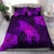 Hawaiian Map Whale Swim Hibiscus Polynesian Bedding Set - Purple - Polynesian Pride