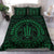 Hawaiian Kakau Honu Arc Green Polynesian Bedding Set - Polynesian Pride