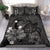 Hawaiian Map Big Turtle Hibiscus Plumeria Tribal Polynesian Bedding Set - Gray - Polynesian Pride