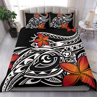 Hawaiian Big Turtle Swim Plumeria Polynesian Bedding Set - Polynesian Pride