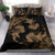 Hawaiian Hammerhead Shark Hibiscus Gold Polynesian Bedding Set - Polynesian Pride