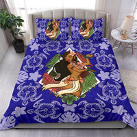 Polynesian Hawaii Duvet Cover Set - Hawaiian Girl Blue - Polynesian Pride