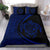 Hawaiian Map Turtle Polynesian Bedding Set - Blue - Circle Style - Polynesian Pride