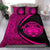 Hawaiian Madame Pele Kanaka Plumeria Polynesian Bedding Set Circle Style Pink - Polynesian Pride