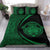 Hawaiian Madame Pele Kanaka Plumeria Polynesian Bedding Set Circle Style Green - Polynesian Pride