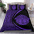 Hawaiian Madame Pele Plumeria Polynesian Bedding Set Circle Style Purple - Polynesian Pride