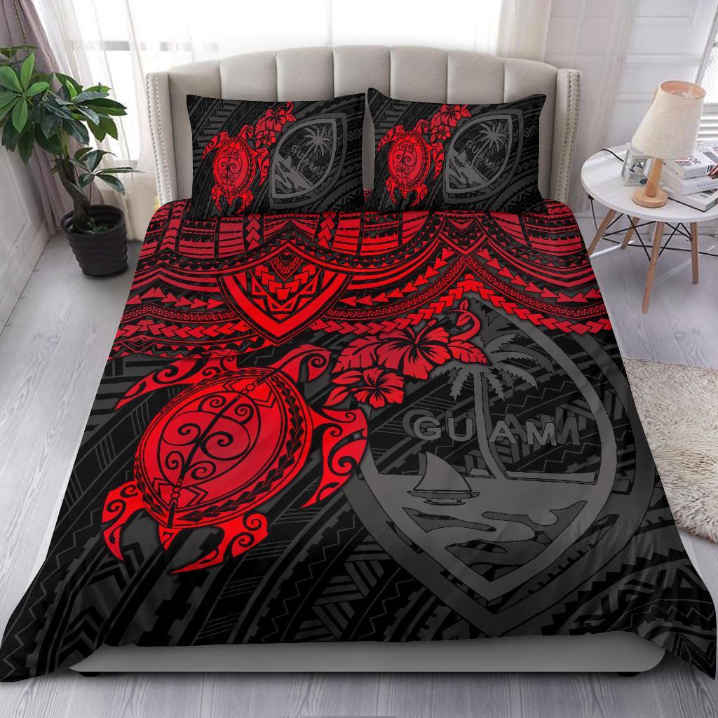 Guam Polynesian Duvet Cover Set - Red Turtle RED - Polynesian Pride