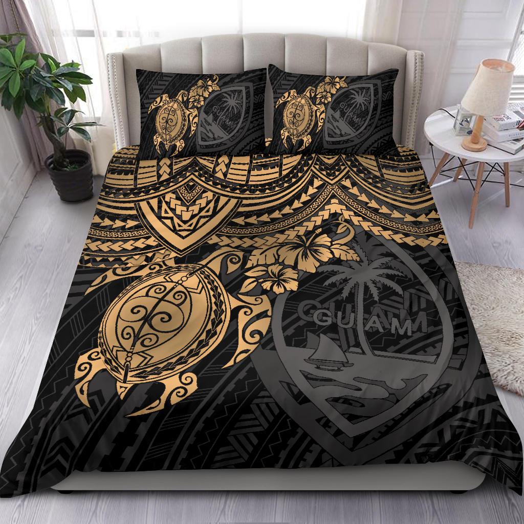 Guam Polynesian Duvet Cover Set - Golden Turtle BROWN - Polynesian Pride