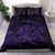 Hawaiian Map Turtle Tattoo Hibiscus Plumeria Polynesian Bedding Set - Purple - Polynesian Pride