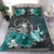 Kanaka Maoli (Hawaii) Bedding Set - Hibiscus Turtle Tribal Turquoise - Polynesian Pride