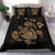 Hawaiian Map Turtle Ohana Hibicus Polynesian Bedding Set - Gold - Polynesian Pride