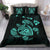 Hawaiian Map Turtle Ohana Hibicus Polynesian Bedding Set - Turquoise - Polynesian Pride