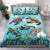 Hawaiian Map Sea Turtles Ocean Polynesian Bedding Set - Polynesian Pride