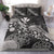 Polynesian Duvet Cover Set - Hawaii Bedding Set Gray Turtle Hibiscus - Polynesian Pride