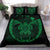 Hawaiian Fish Hook Turtle Heart Polynesian Bedding Set Green - Polynesian Pride