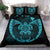 Hawaiian Fish Hook Turtle Heart Polynesian Bedding Set Blue - Polynesian Pride