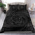 Hawaiian Kanaka Honu Hibiscus Tornado Gray Polynesian Bedding Set - Polynesian Pride